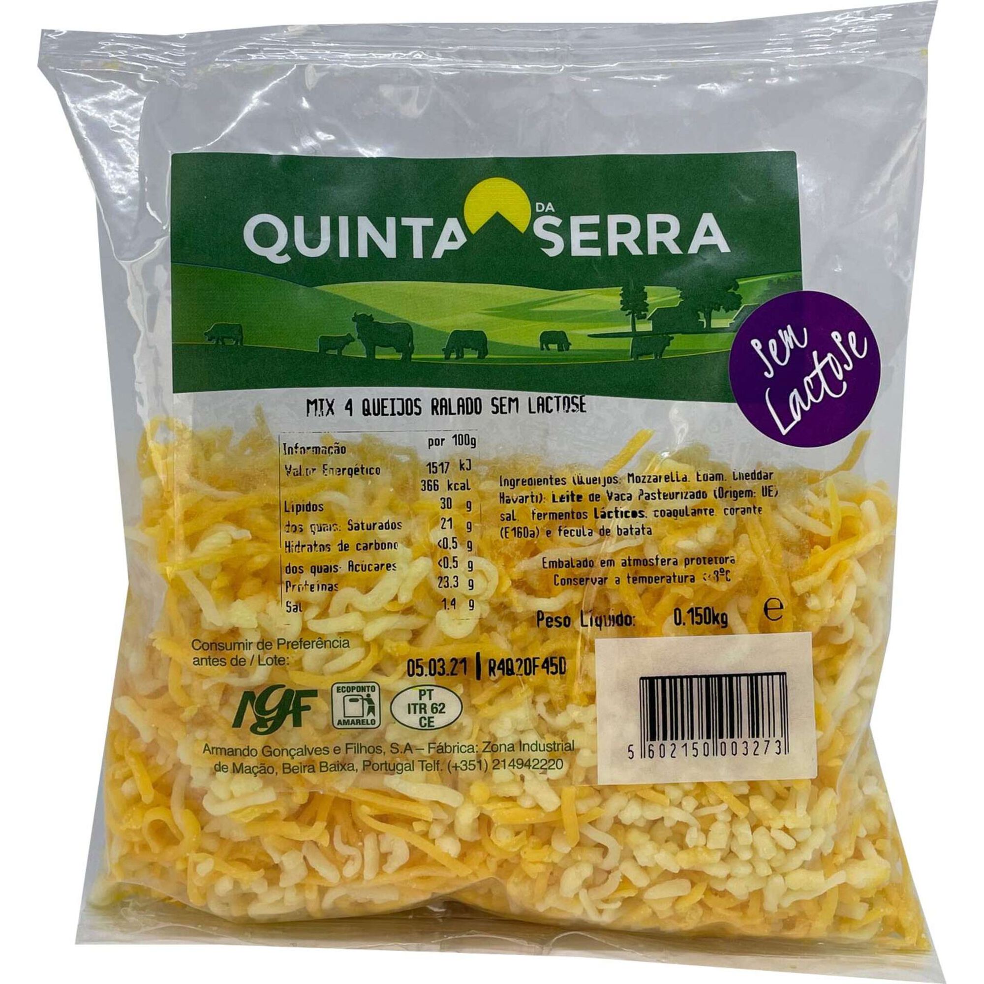 Queijo Ralado Mix sem Lactose