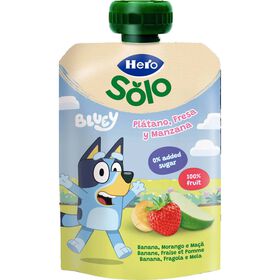 Saquetas de Fruta Banana, Morango e Ma&ccedil;&atilde; Hero Solo