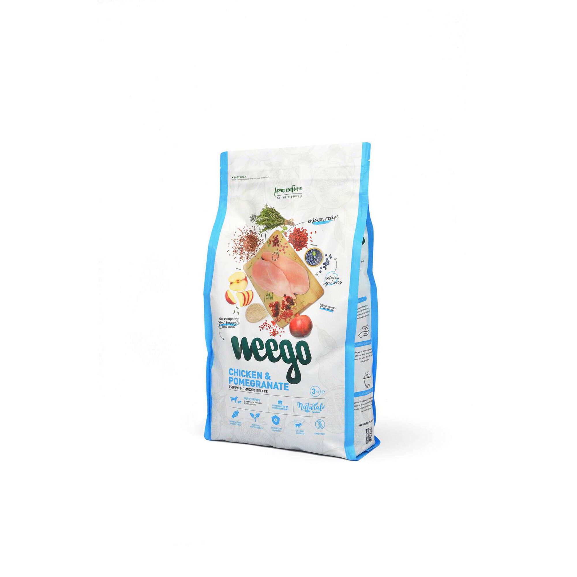 Ra&ccedil;&atilde;o para C&atilde;o J&uacute;nior Frango e Rom&atilde; Weego