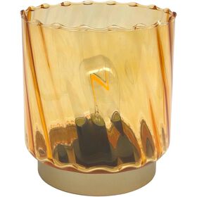 Candeeiro Vidro Amarelo LED Kasa