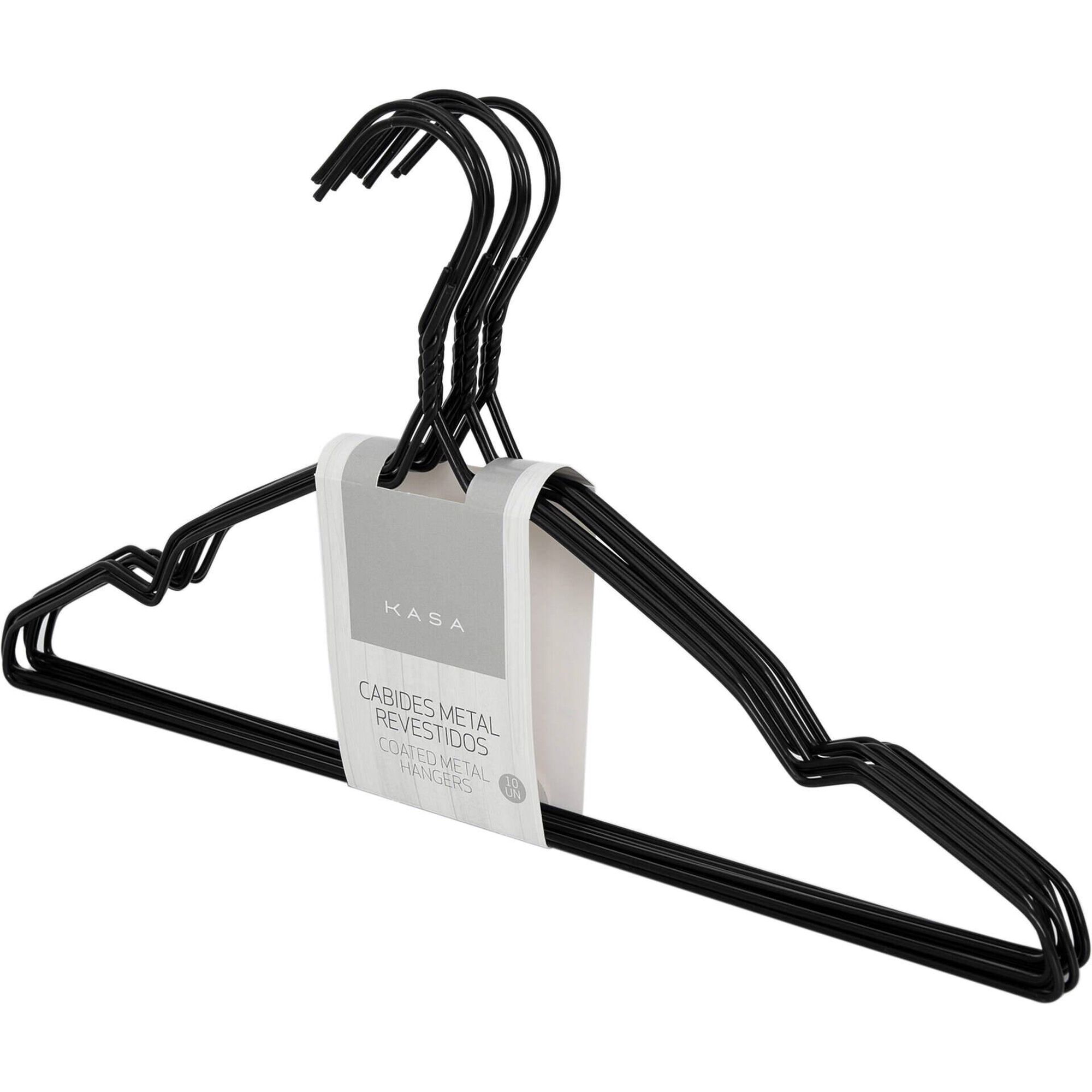 Cabides Metal Revestidos Preto Kasa