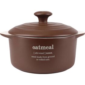 Mini Ca&ccedil;arola Porcelana Redonda 560ml Castanha Kasa