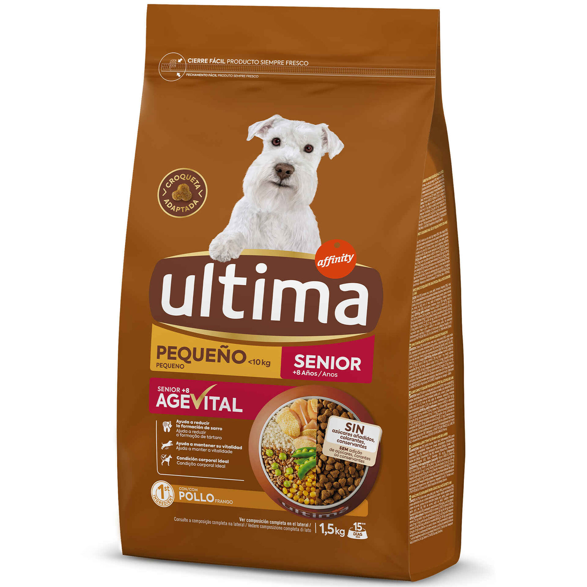 Ração para Cão Sénior Mini Frango e Arroz