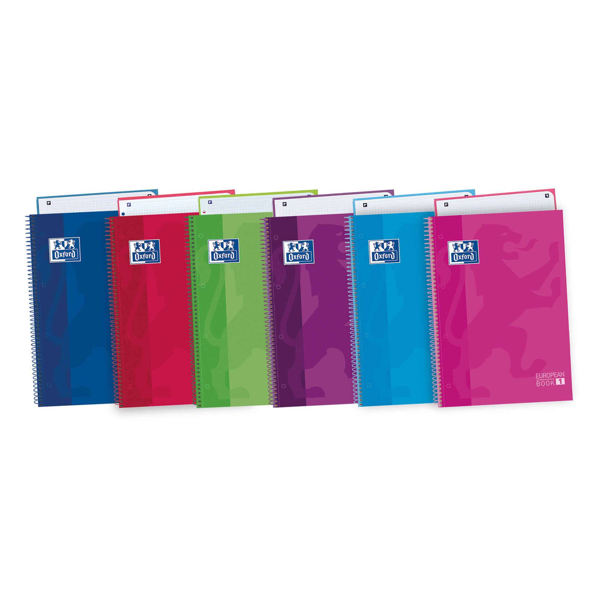 Caderno Espiral A4 Quadriculado (v&aacute;rias cores) Oxford