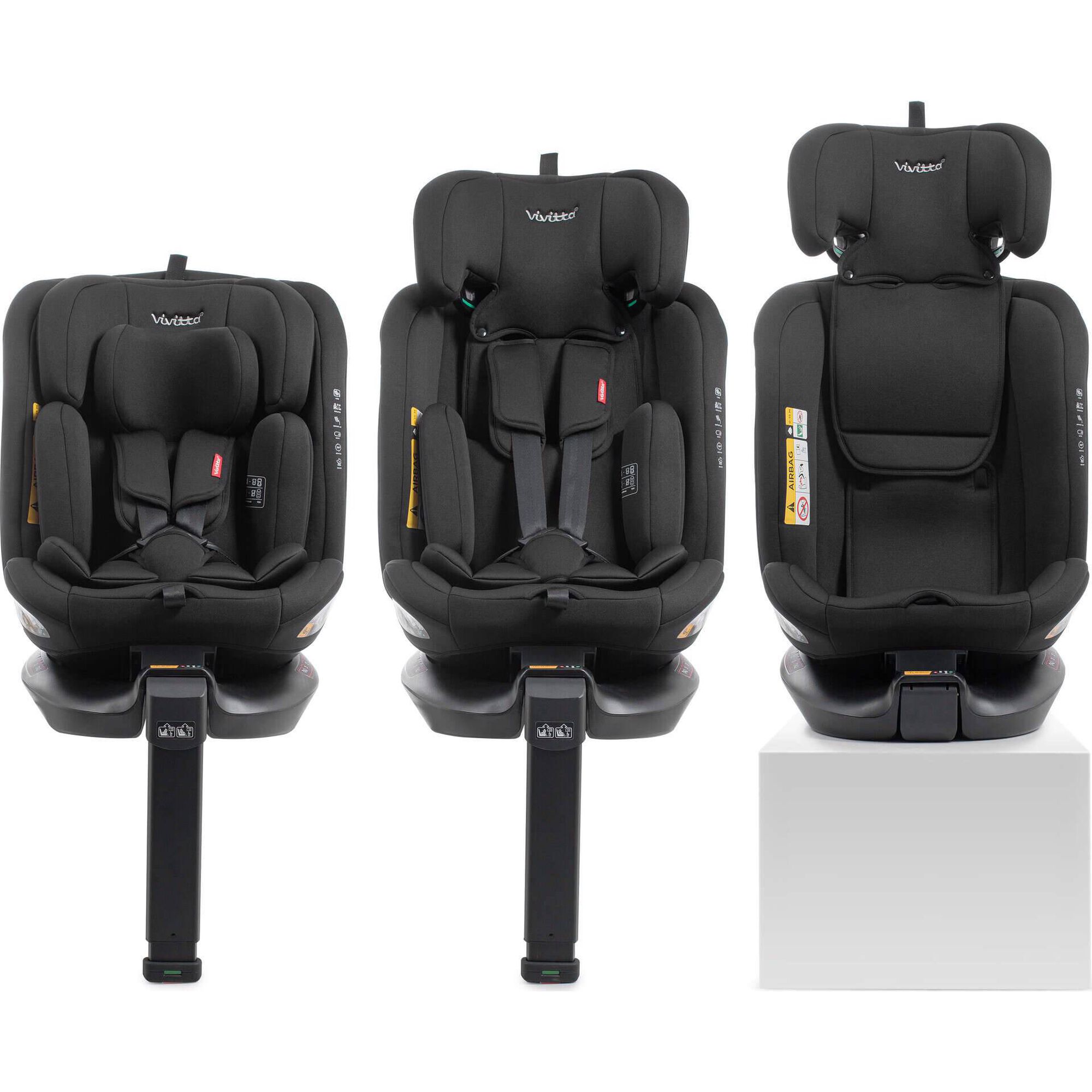 Cadeira Auto I-Size 40-150cm Isofix Rotativa com Pata Vivitta