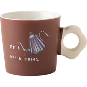 Caneca 360ml Me and Coffee Castanha Kasa