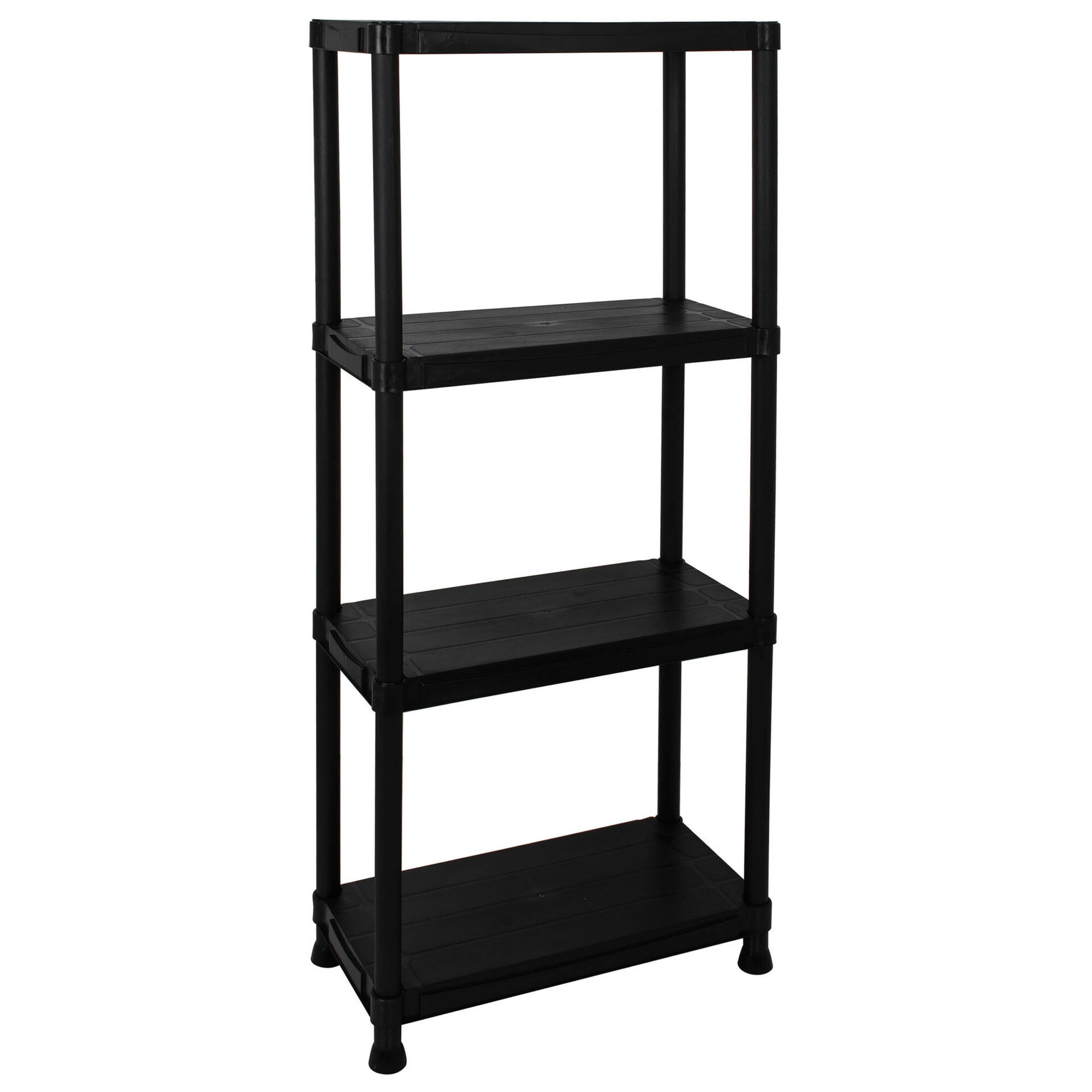 Estante de Plástico 4 Prateleiras 61x30x135cm Preta