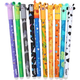 Conjunto 10 Esferogr&aacute;ficas Tinta Apag&aacute;vel Animais Note!