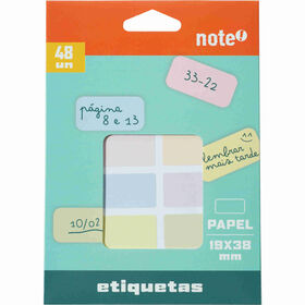 Conjunto 48 Etiquetas Adesivas 38x19mm Note!