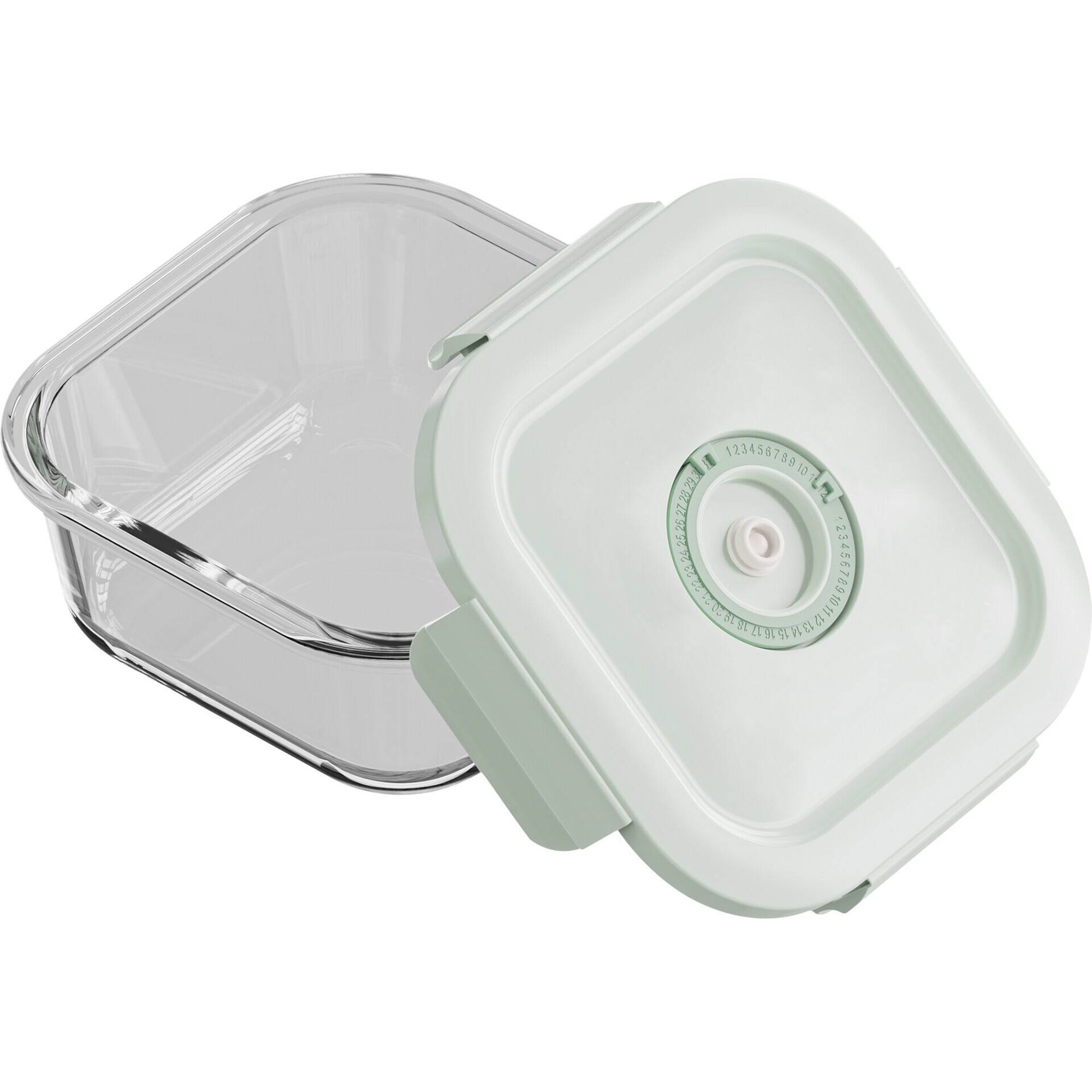 Caixa Vidro Quadrada 800ml com Vácuo