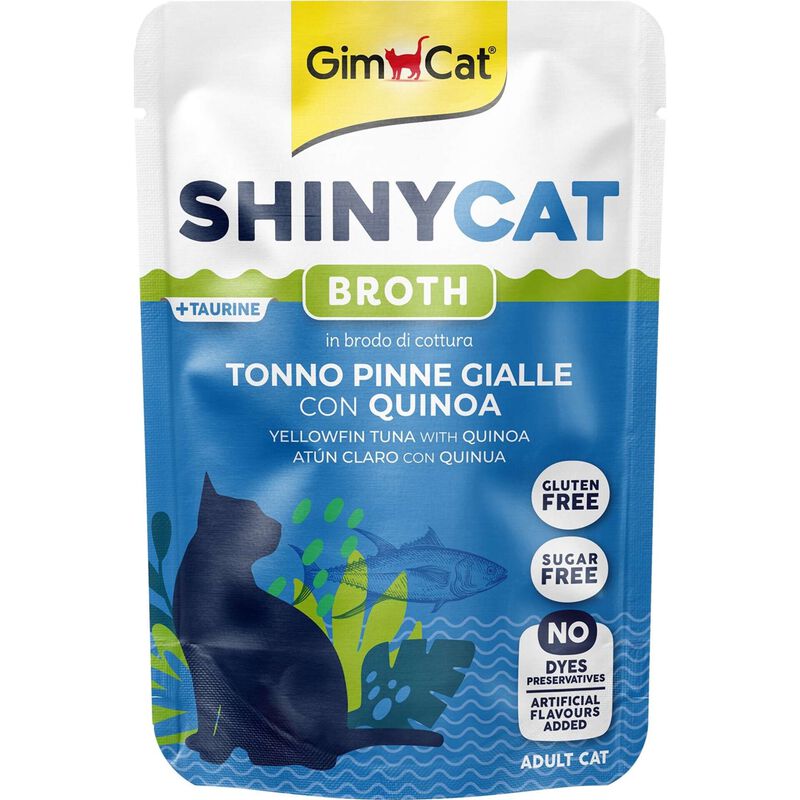 Snack para Gato Shiny Atum e Quinoa Saquetas Gimcat
