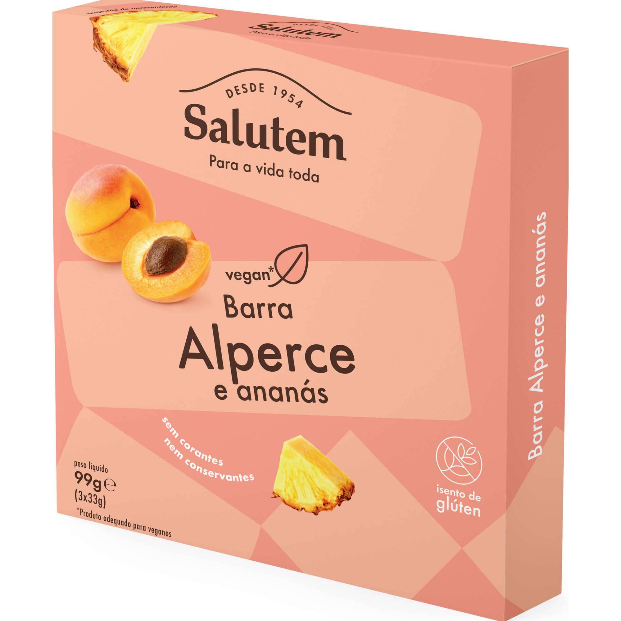Barras de Cereais Alperce e Ananás sem Glúten