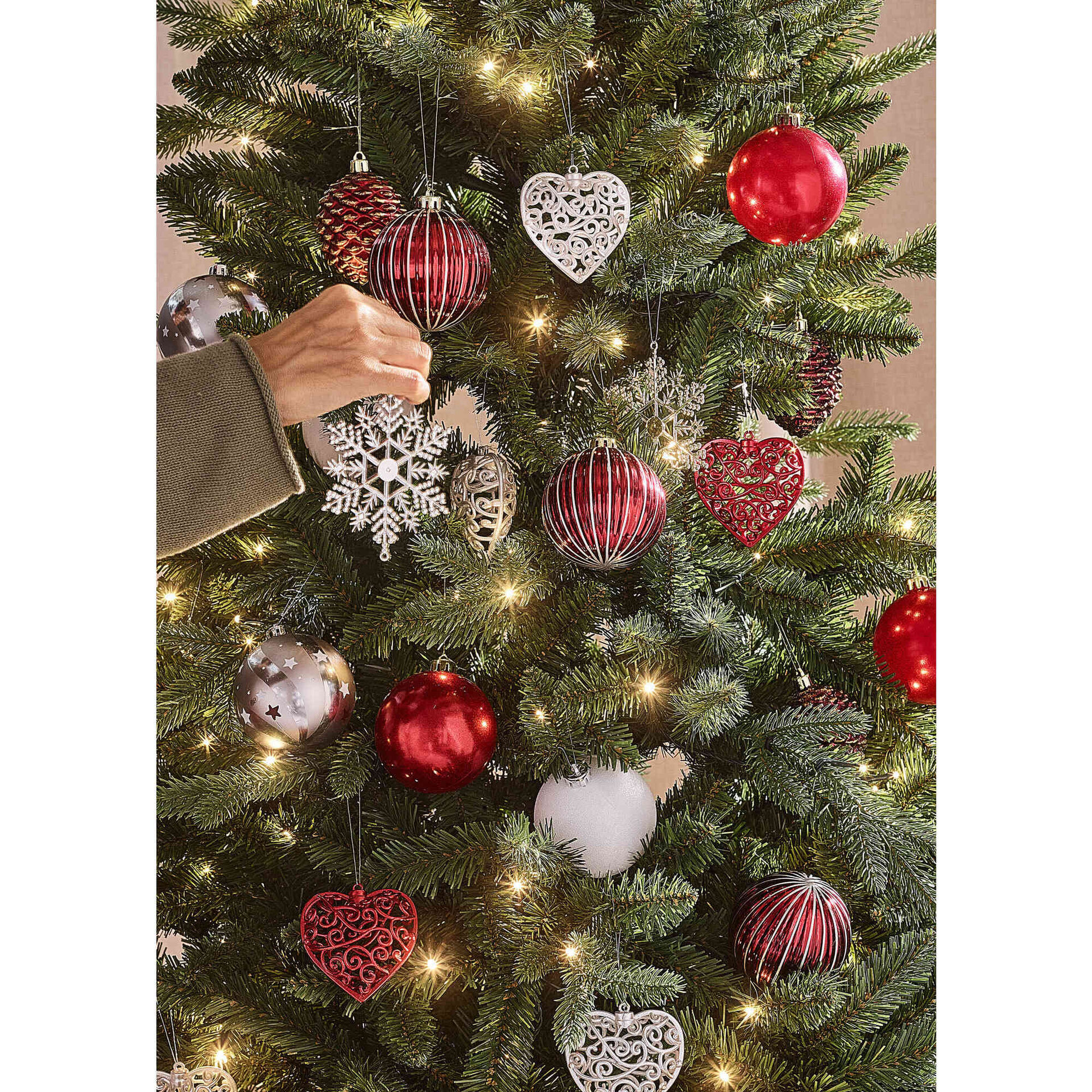 Conjunto 6 Cora&ccedil;&otilde;es Vermelhos