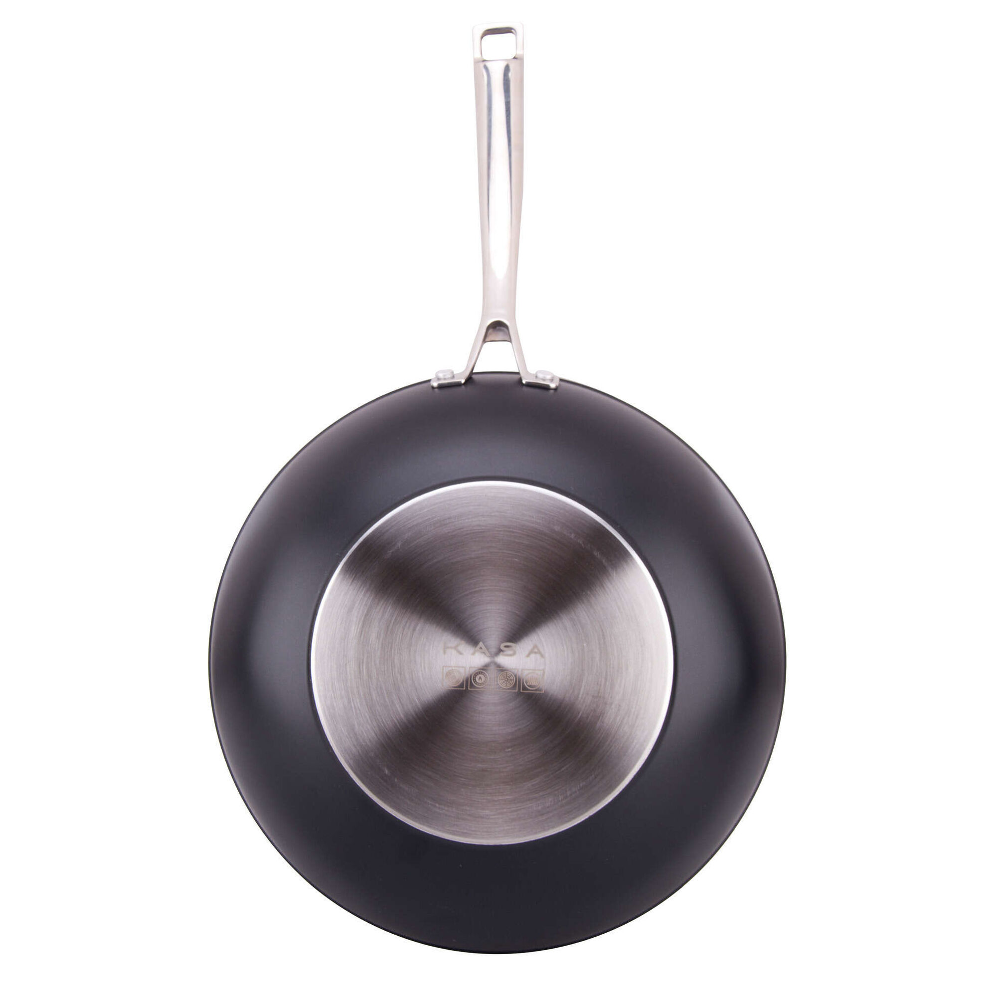 Wok com Tampa Antiaderente Alumínio 30cm Platina Indução Total Wok com Tampa Antiaderente Alumínio 30cm Platina Indução Total