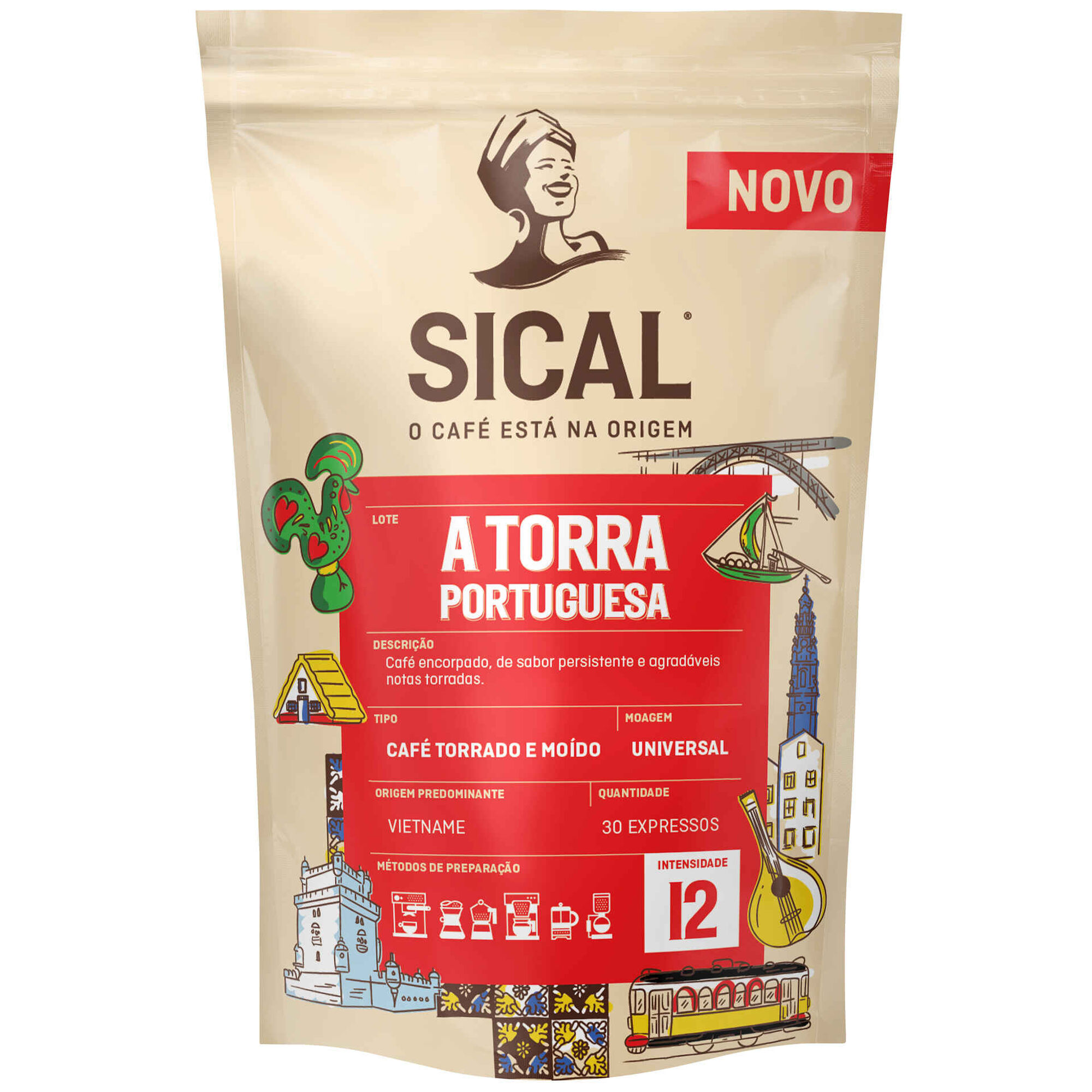 Café Moído Torrado Moagem Universal Lote A Torra Portuguesa Int 12
