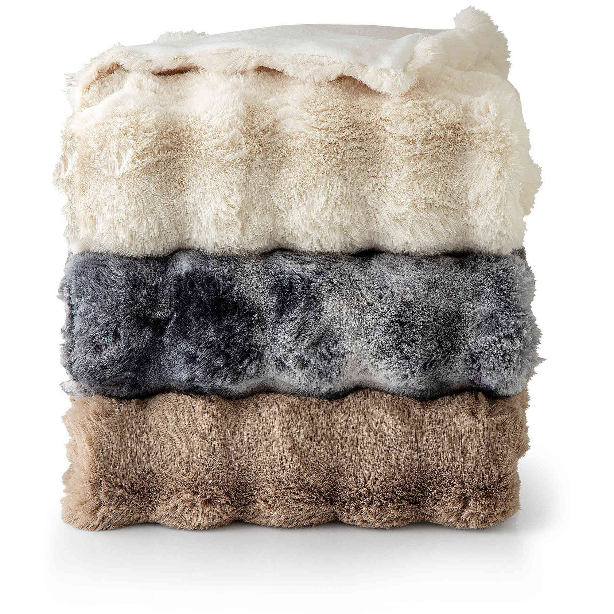 Manta Efeito Pelo 130x160cm Branca Kasa