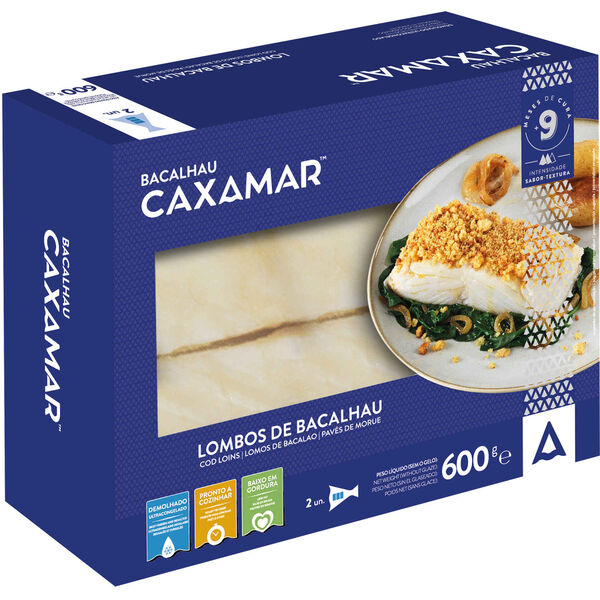 Lombos de Bacalhau 9 Meses de Cura Congelado Caxamar