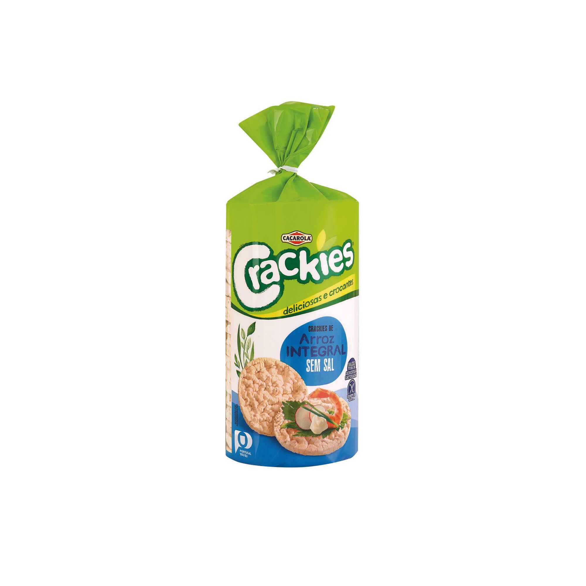Crackies de Arroz Integral sem Sal sem Glúten