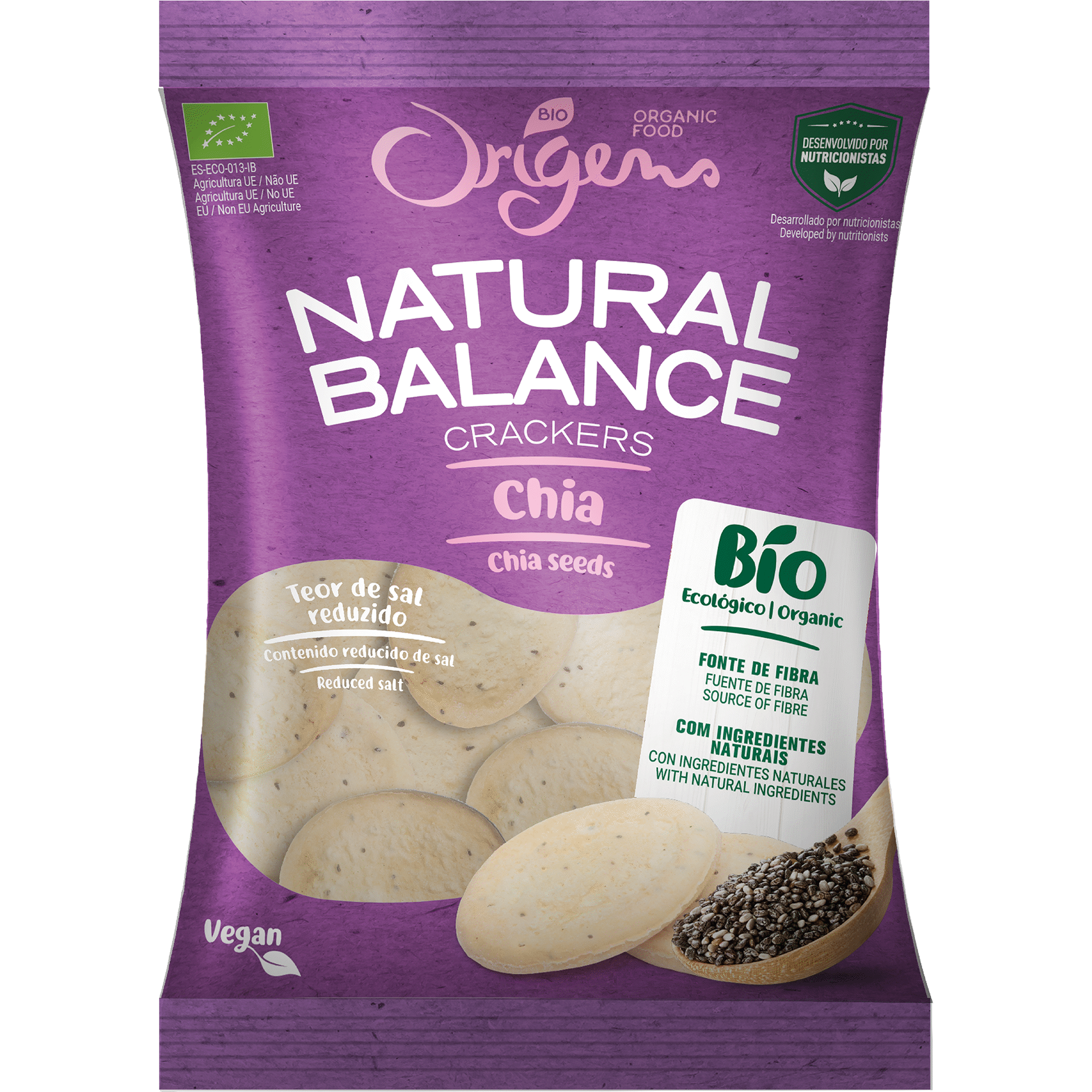 Bolachas Crackers com Chia Natural Balance