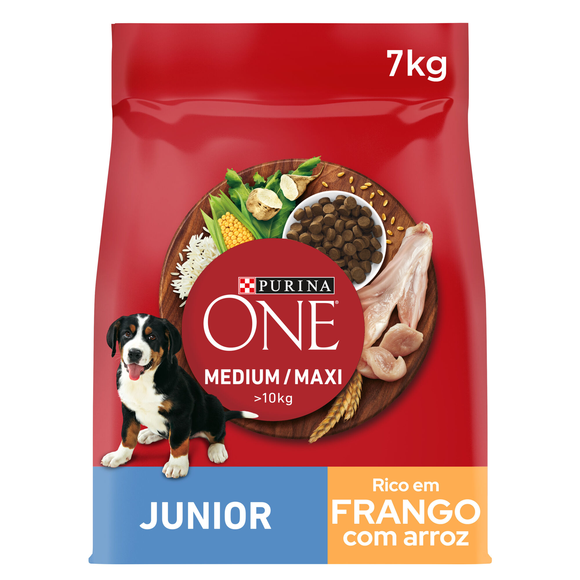 Ra&ccedil;&atilde;o para C&atilde;o J&uacute;nior M&eacute;dio e Maxi Frango e Arroz Purina One