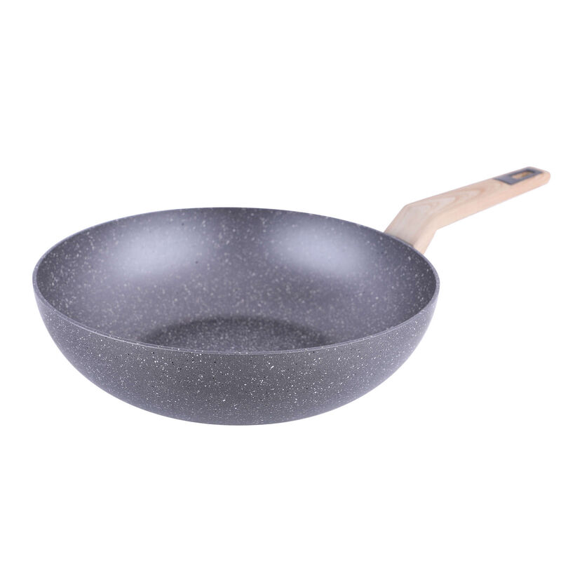 Wok Alumínio Antiaderente 28cm Wood Stone Kasa