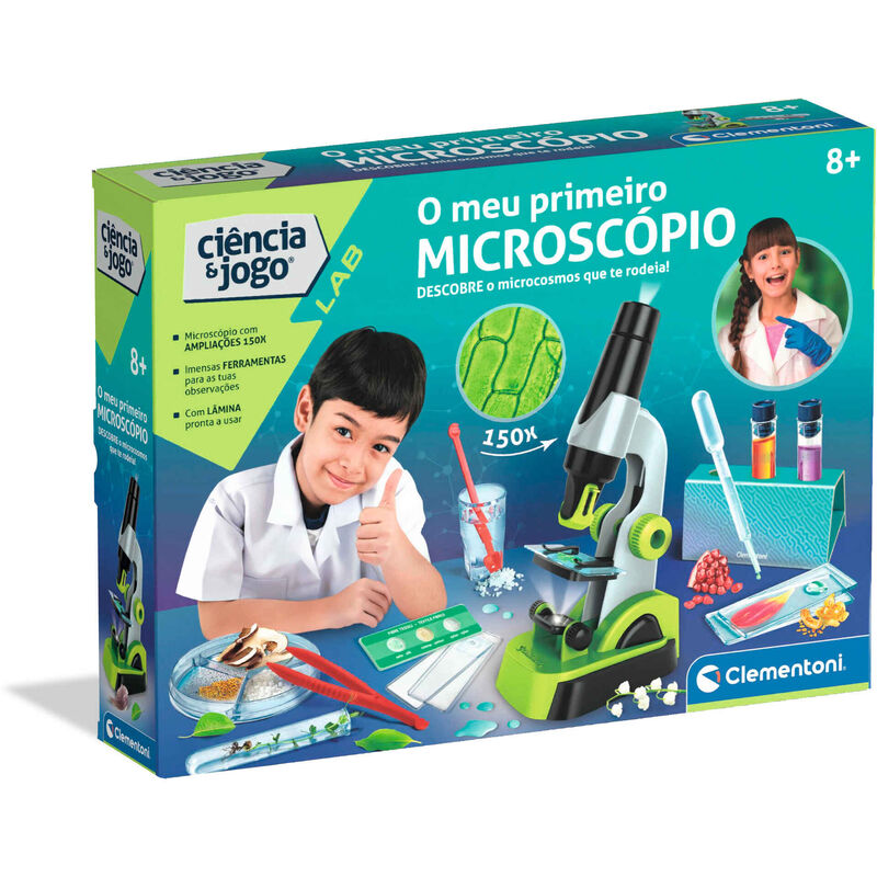 Clementoni - Kit Ciência &amp; Jogo O Meu Primeiro Microscópio