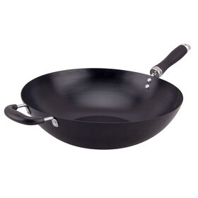 Wok Antiaderente Aço Carbono 28cm Pega Essencial Wok Antiaderente Aço Carbono 28cm Pega Essencial