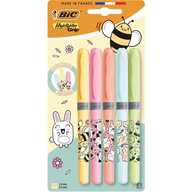 Sublinhador de Tinta Fluorescente Pastel Bic 5 un
