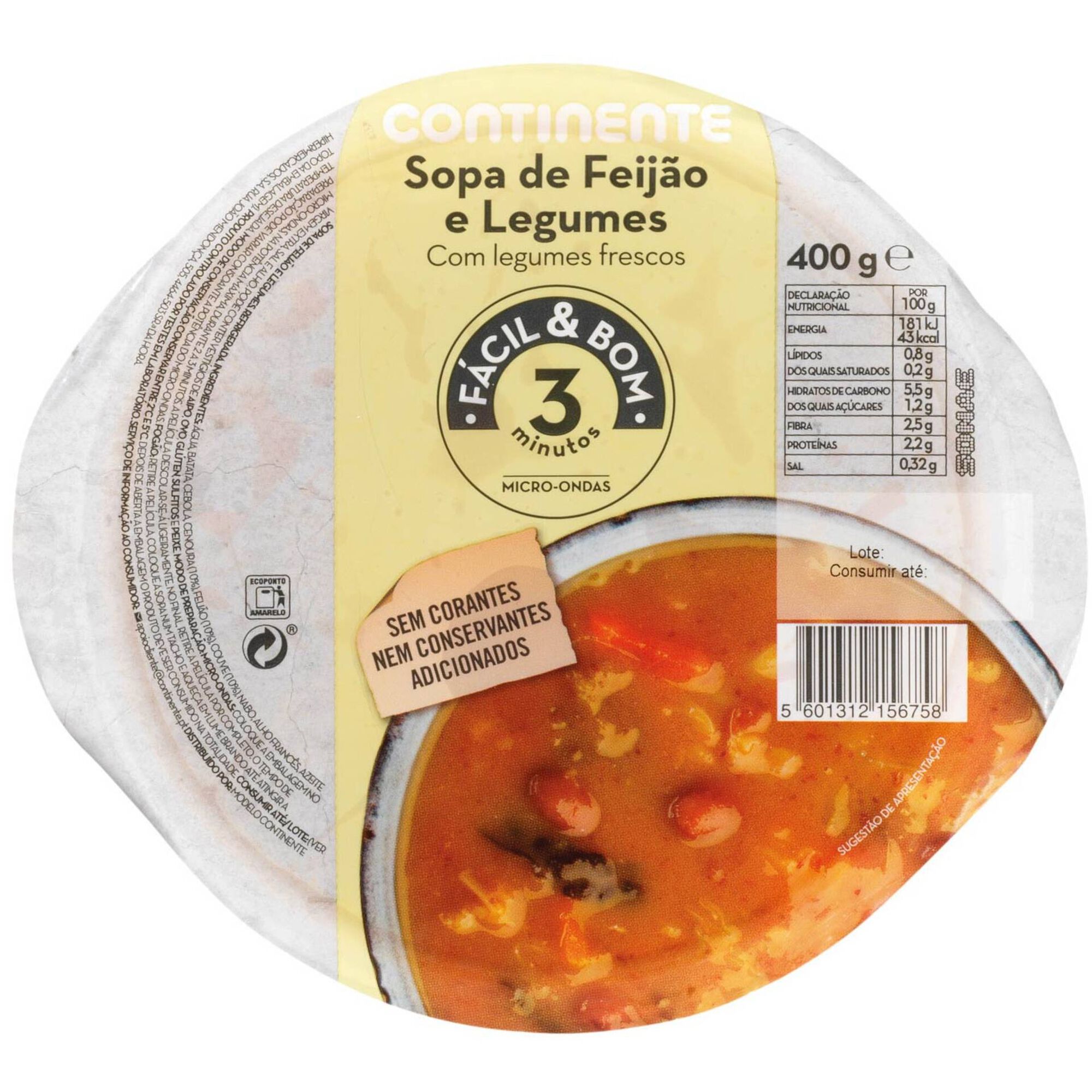 Sopa de Feijão e Legumes
