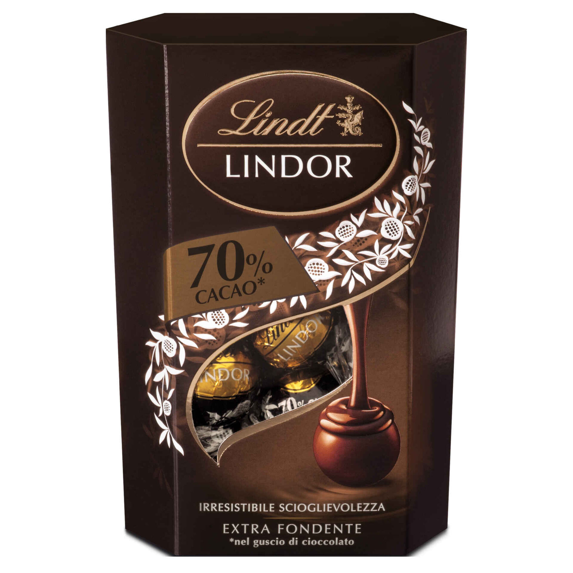 Bombons de Chocolate Lindor Cornet Negro 70%