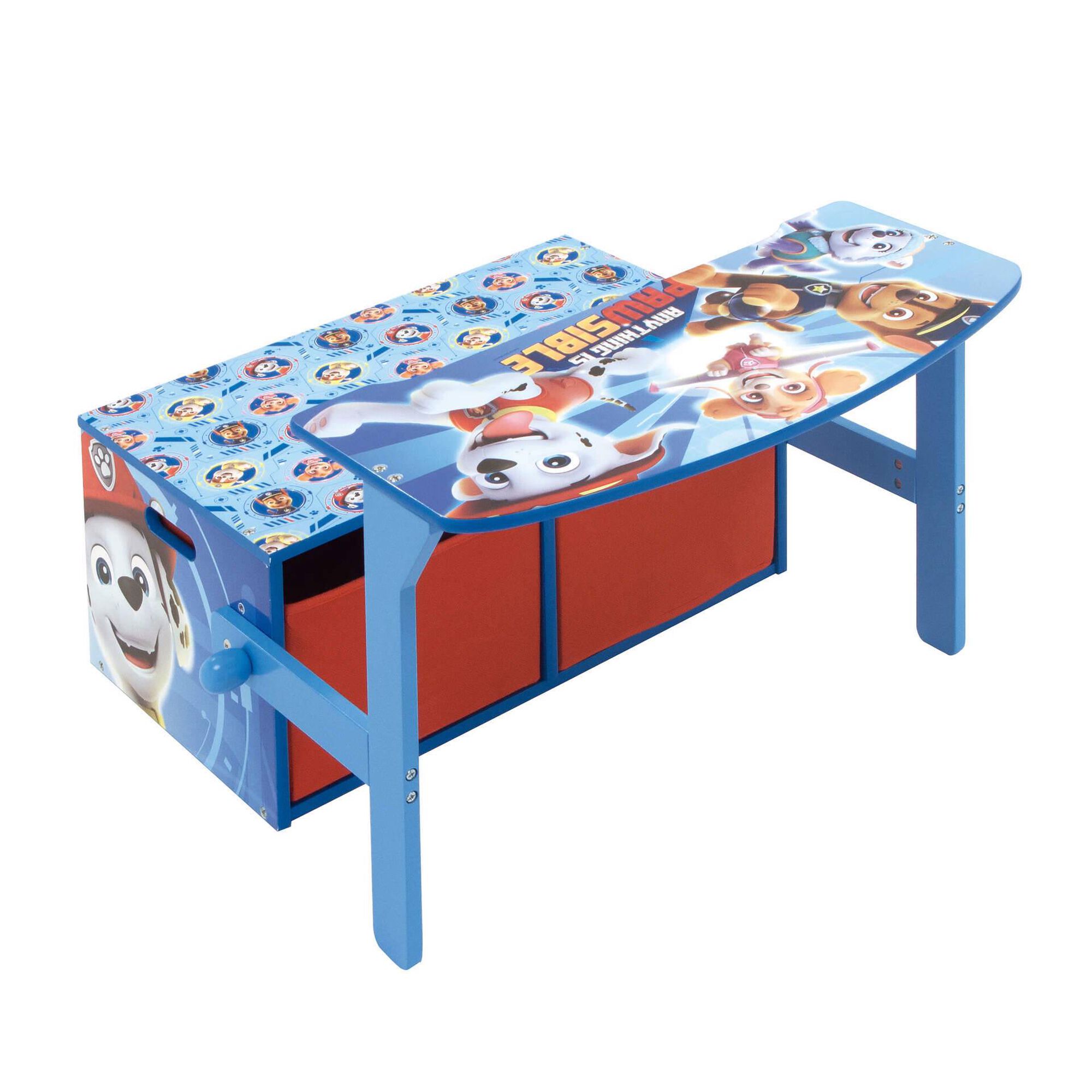 Banco e Baú Arrumação 60x70x44cm Paw Patrol