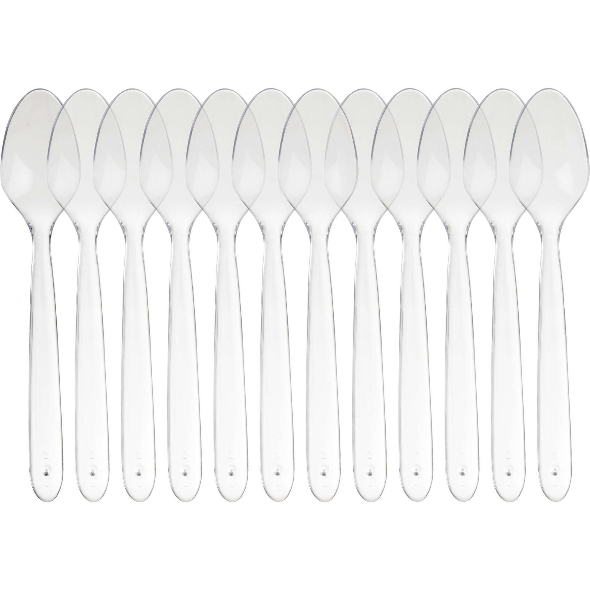 Conjunto 12 Colheres Reutilizáveis Transparente