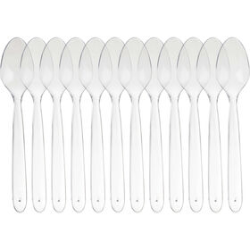 Conjunto 12 Colheres Reutiliz&aacute;veis Transparente