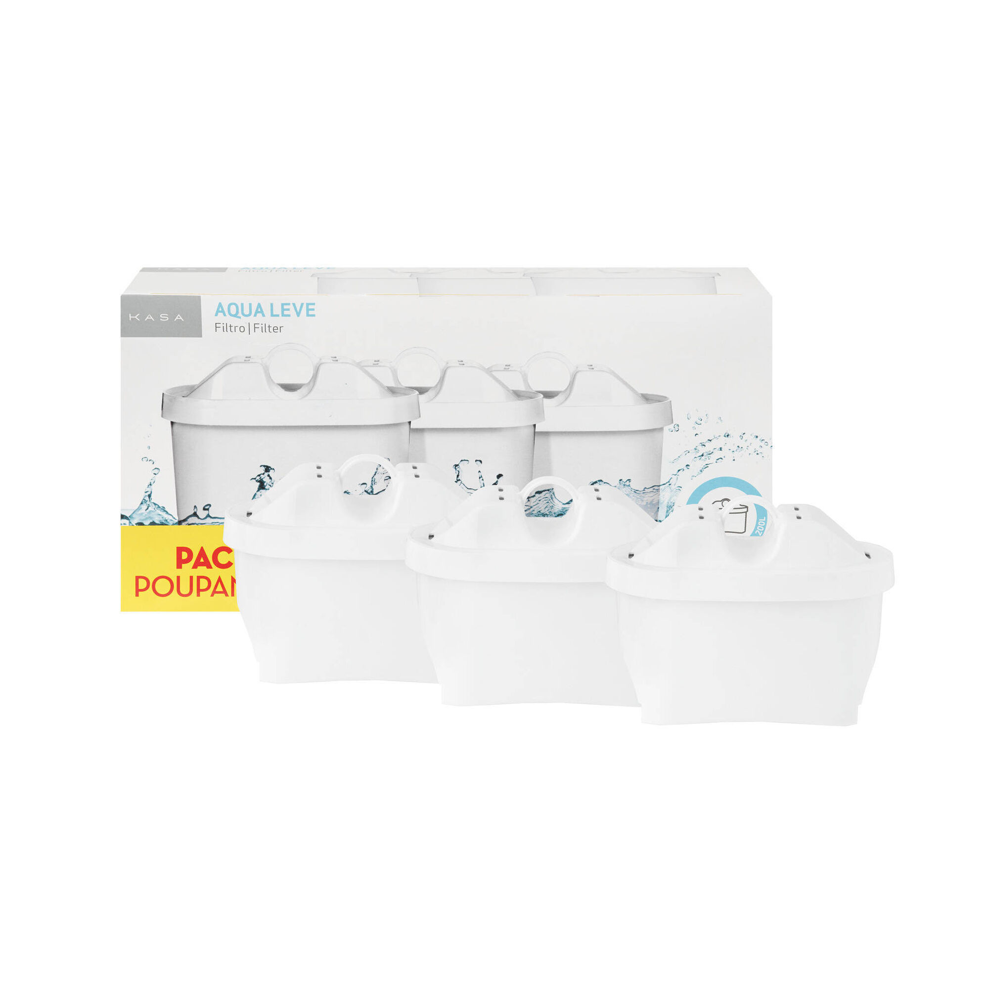 Conjunto 3 Filtros para Jarro de Filtrar Brancos Aqua Leve