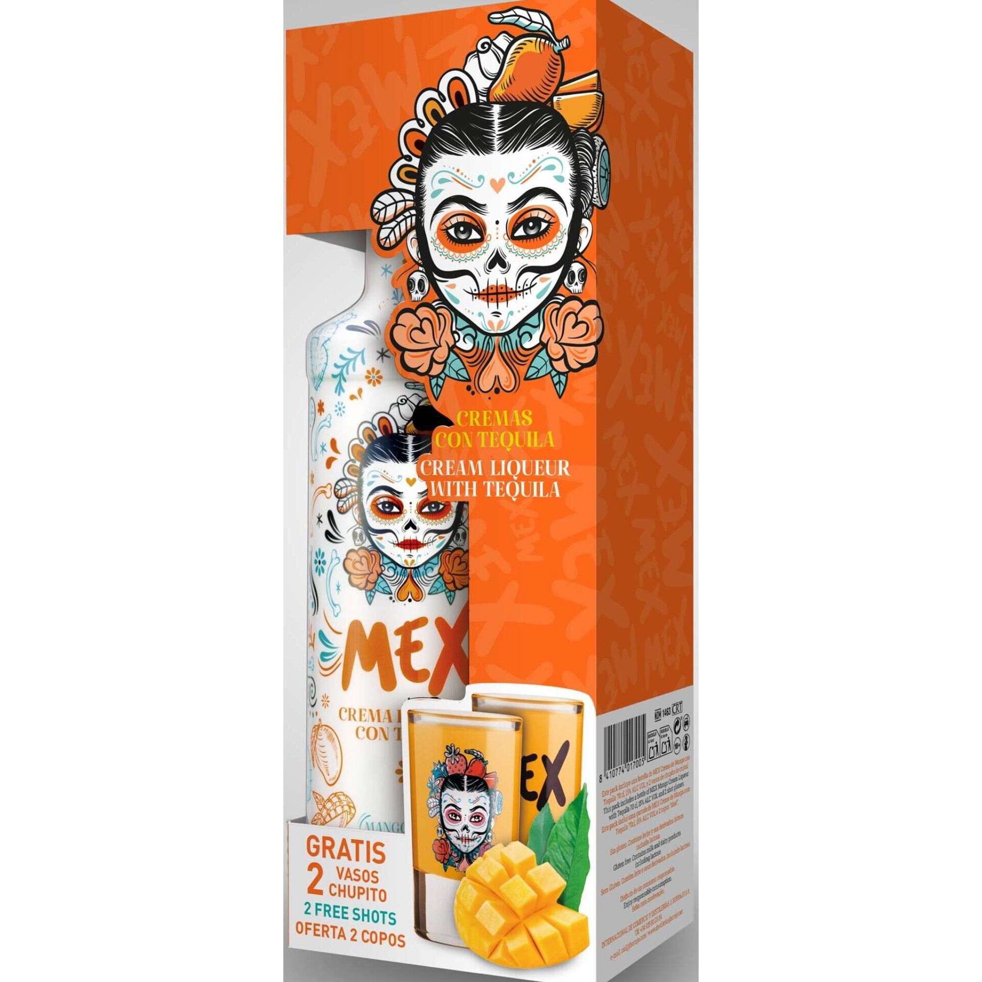 MEX Licor Tequila e Manga com 2 Copos