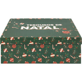 Caixa Cartão 31x25x11cm Tesouros de Natal