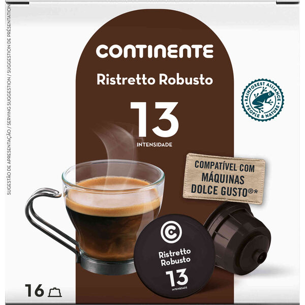 Cápsulas de Café Ristretto Robusto Int 13 Continente