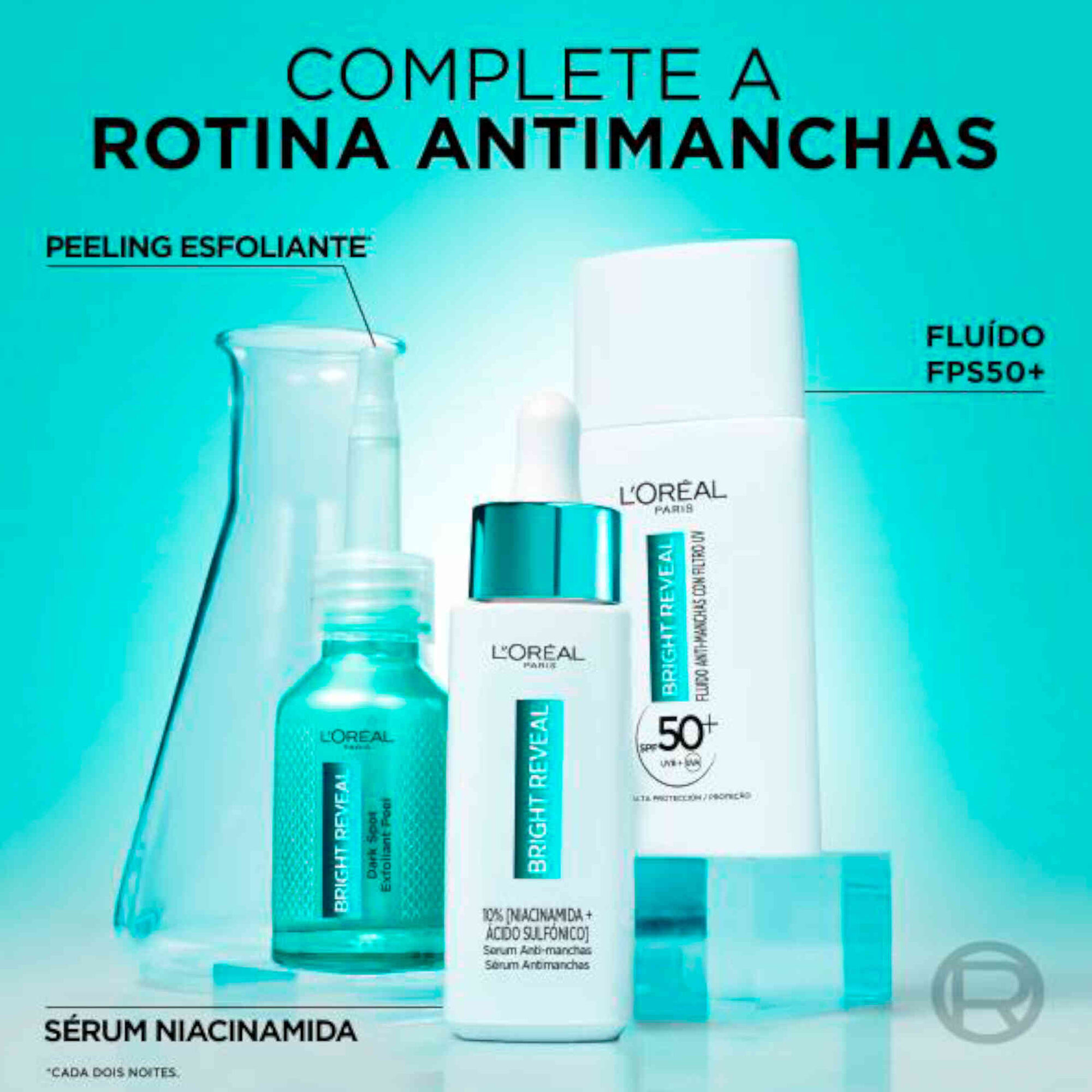 Fluído Rosto Hidratante Bright Reveal FPS50+ Anti-manchas Fluído Rosto Hidratante Bright Reveal FPS50+ Anti-manchas