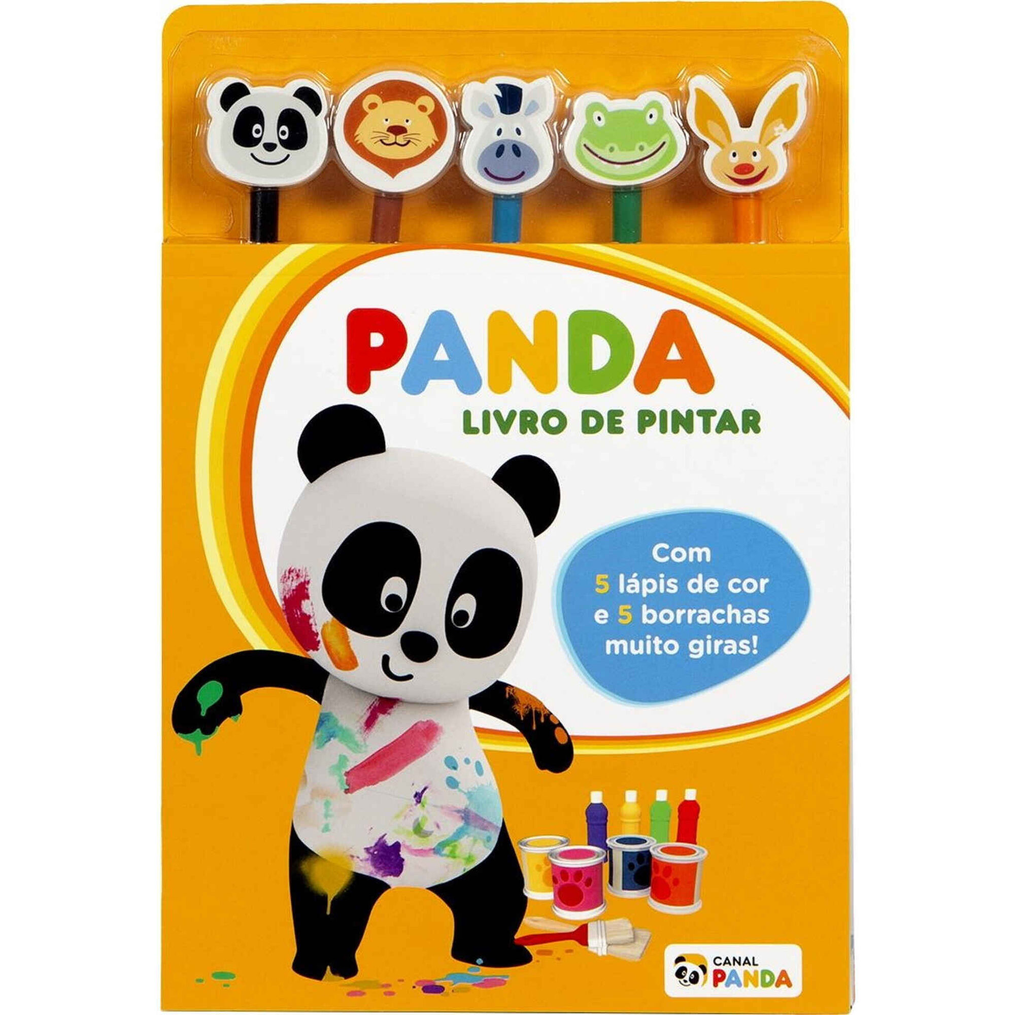 Panda - Livro de Pintar com 5 Lápis