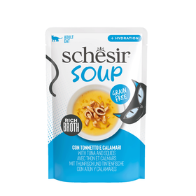 Comida H&uacute;mida para Gato Adulto Sopa Atum e Lulas Schesir