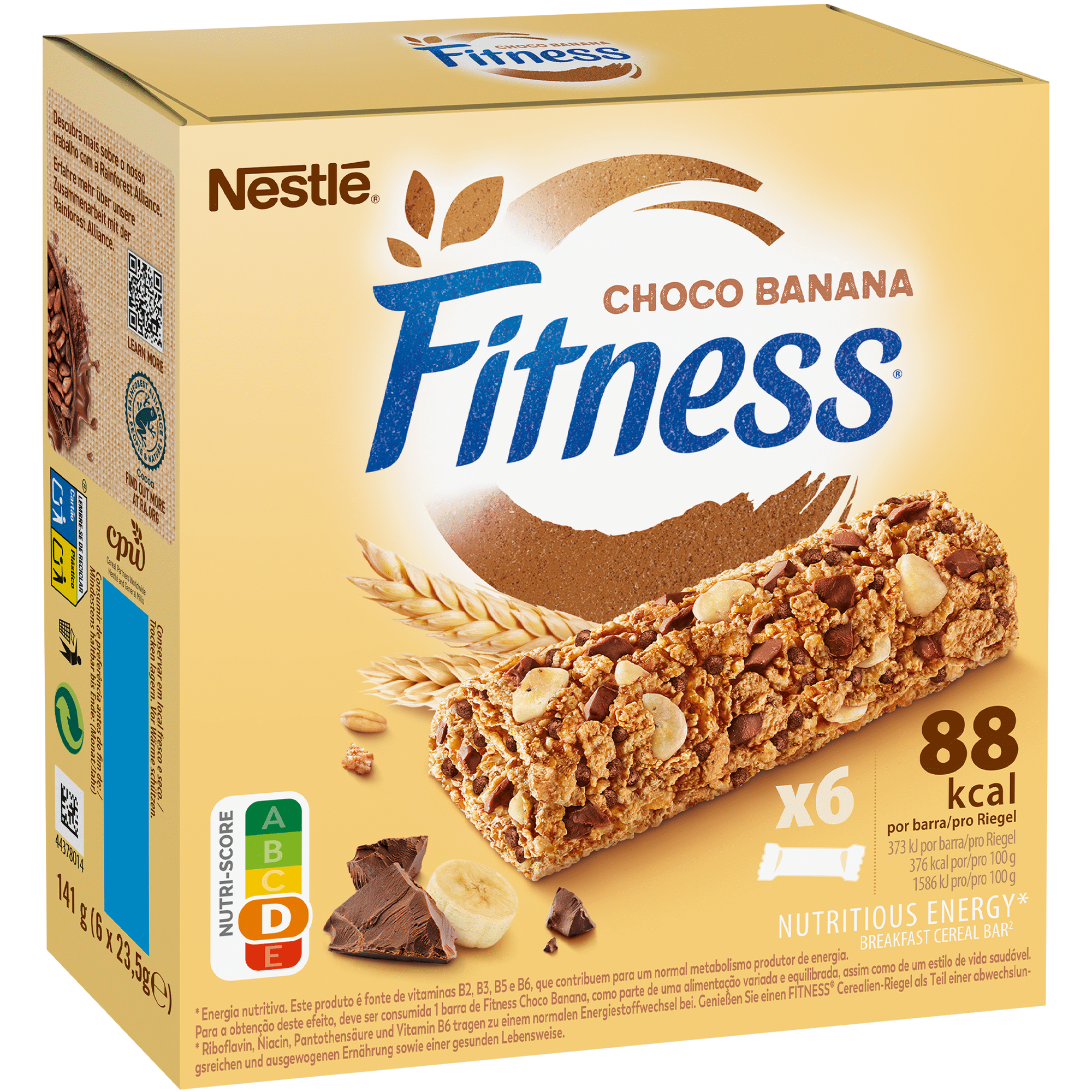 Barras de Cereais Chocolate e Banana Fitness