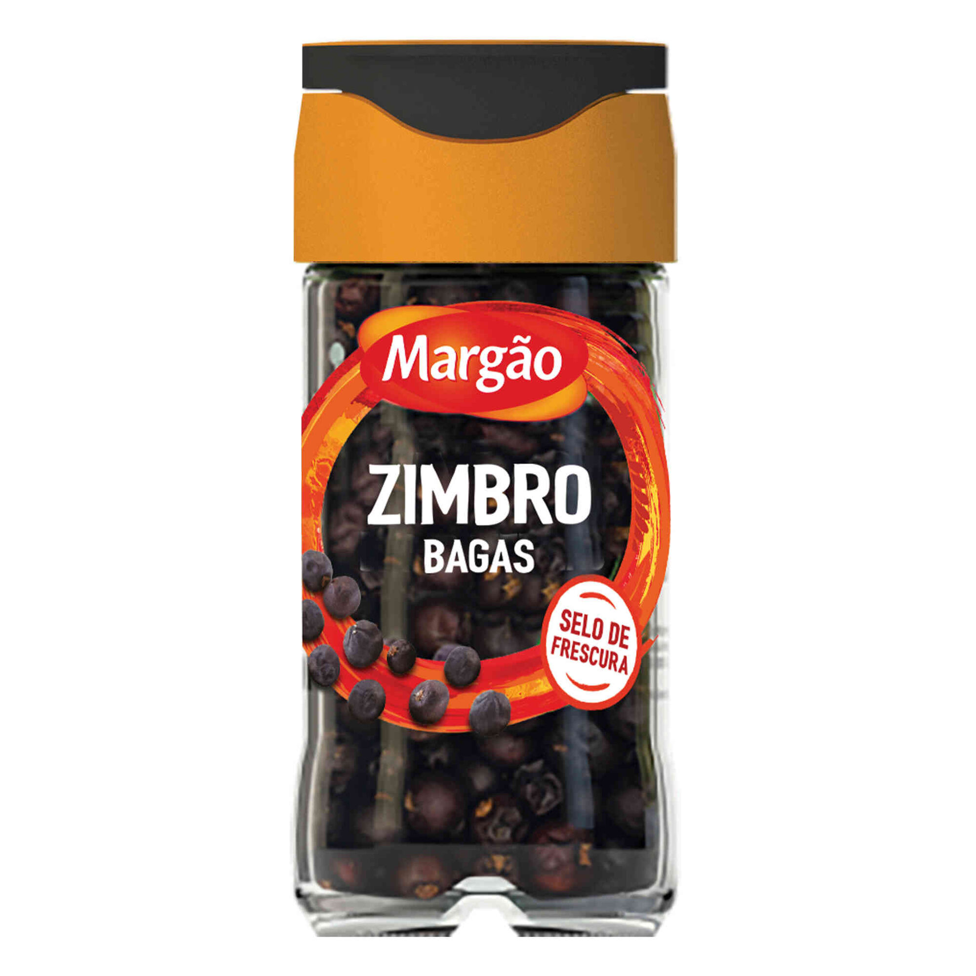 Bagas de Zimbro em Frasco