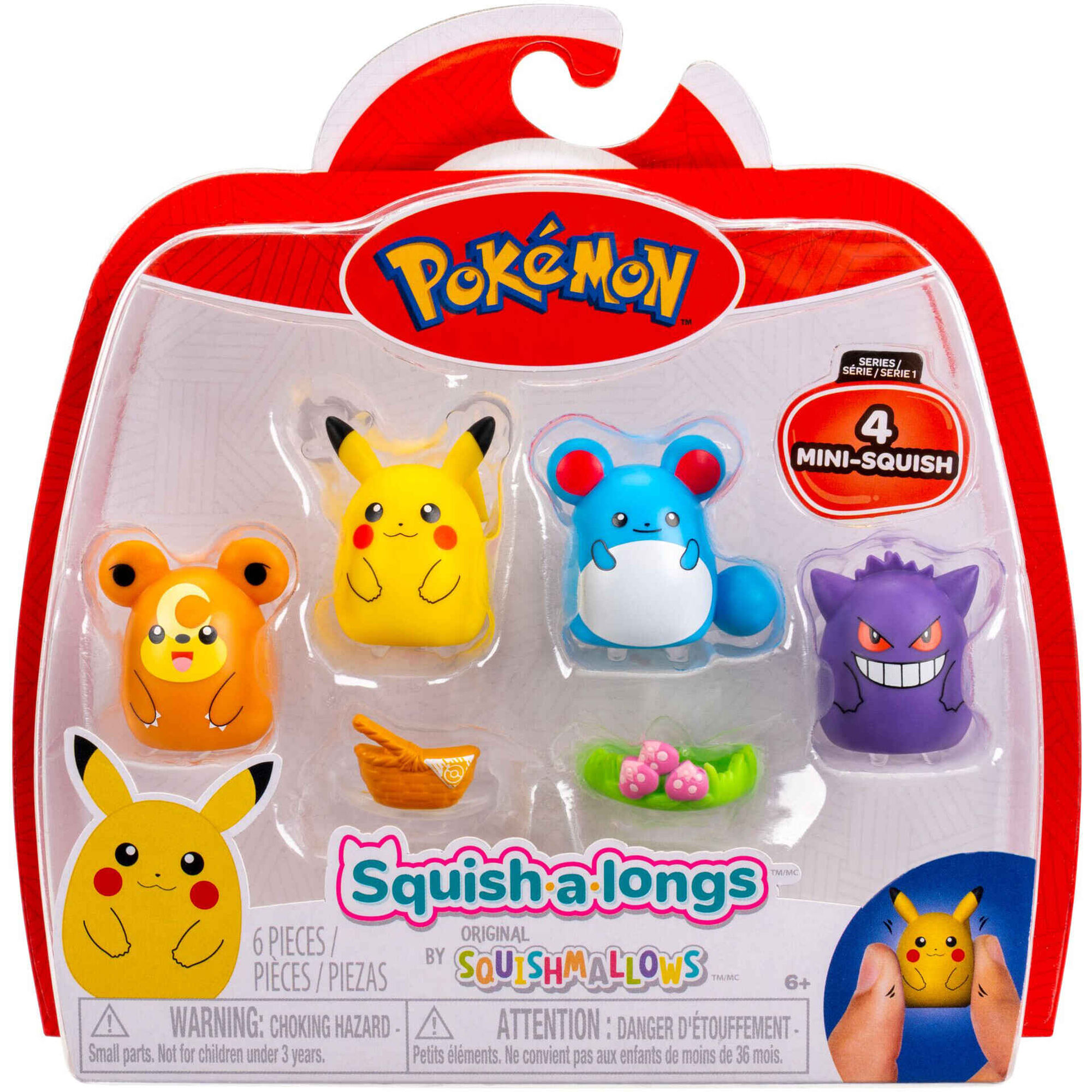 Pok&eacute;mon - Pack 4 Figuras Mini Squish-a-longs