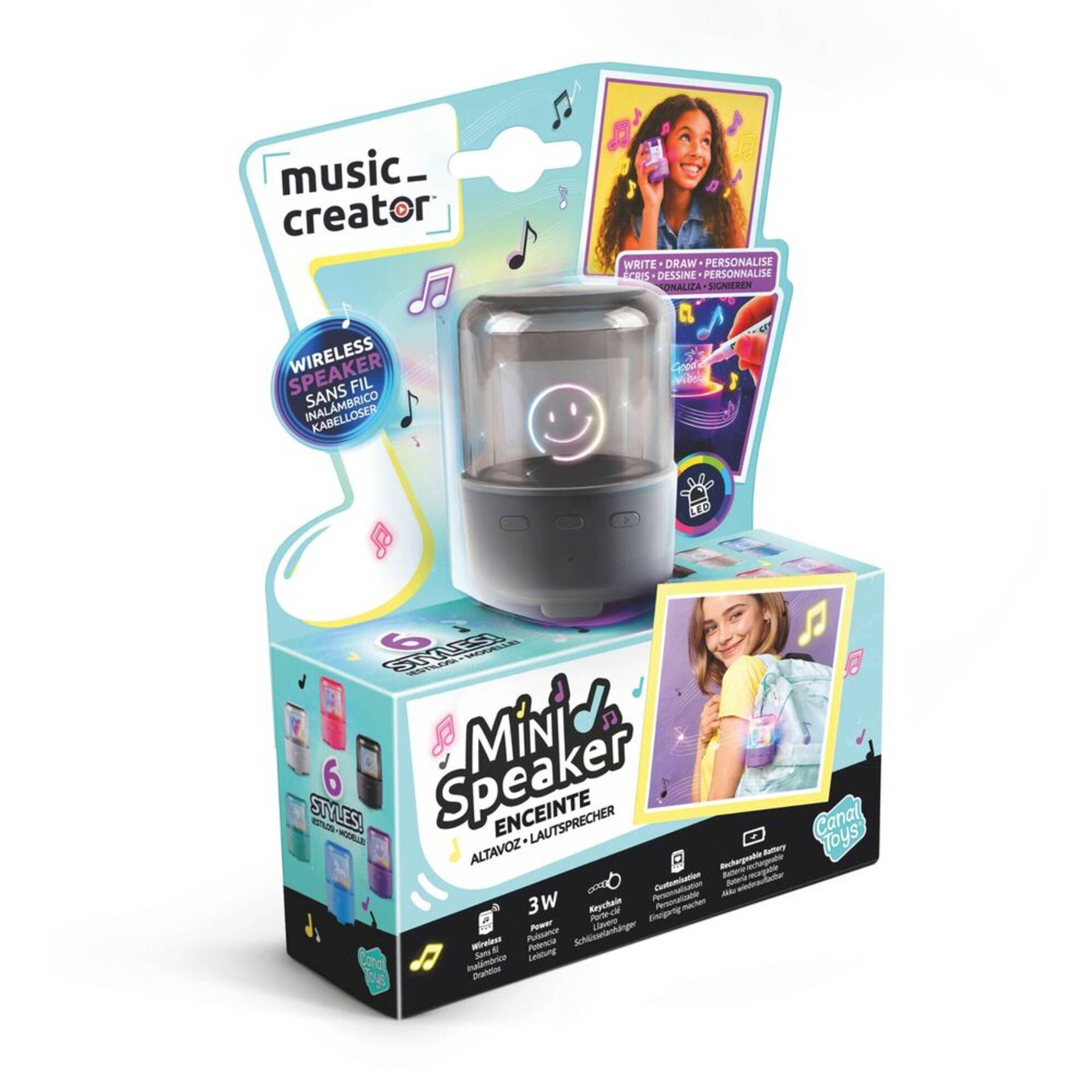 Canal Toys - Mini Coluna Bluetooth (v&aacute;rios modelos)