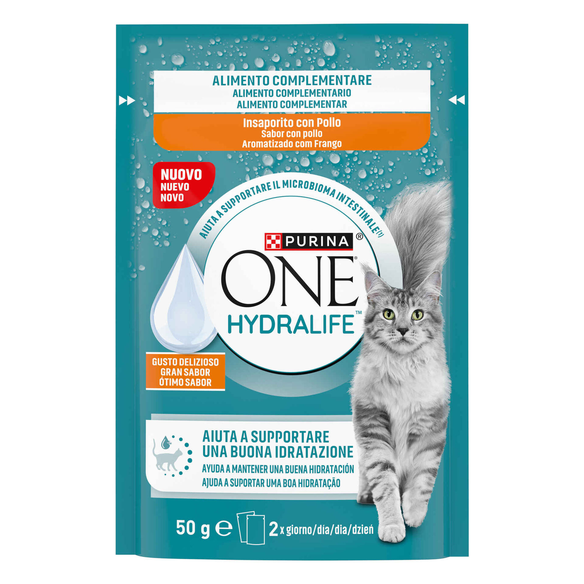 Snack para Gato Hydra Life L&iacute;quido Frango Purina One