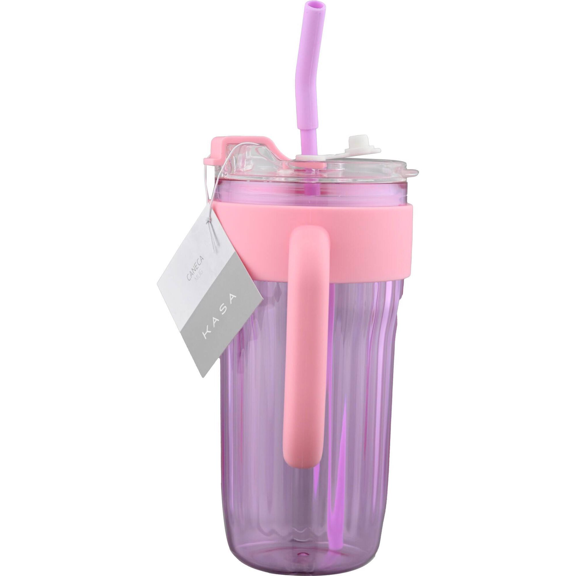 Caneca Strips 850ml Roxo e Rosa