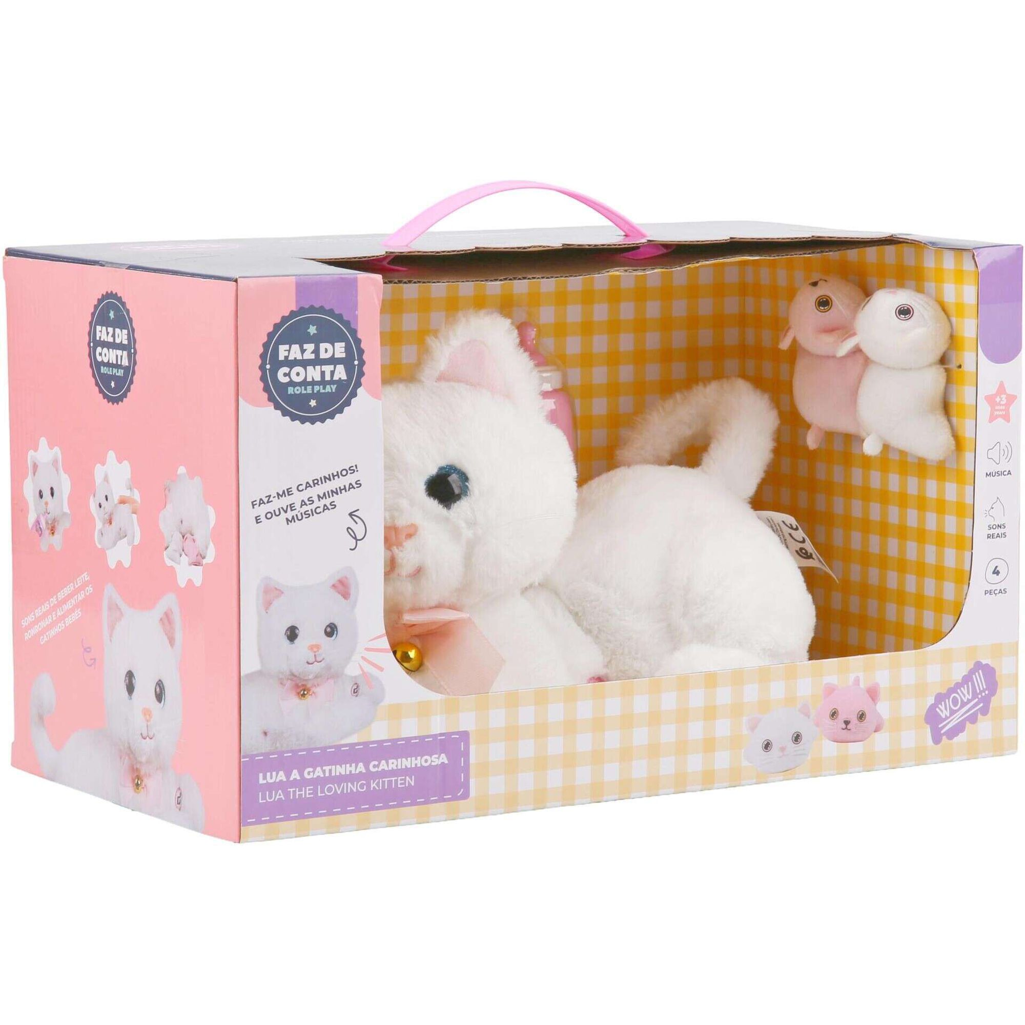 Zoko Faz de Conta - Peluche Lua Gatinha Carinhosa (v&aacute;rios modelos)