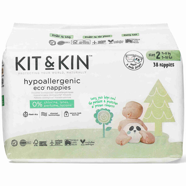 Fraldas Ecológicas 4-8kg T2 Kit&Kin