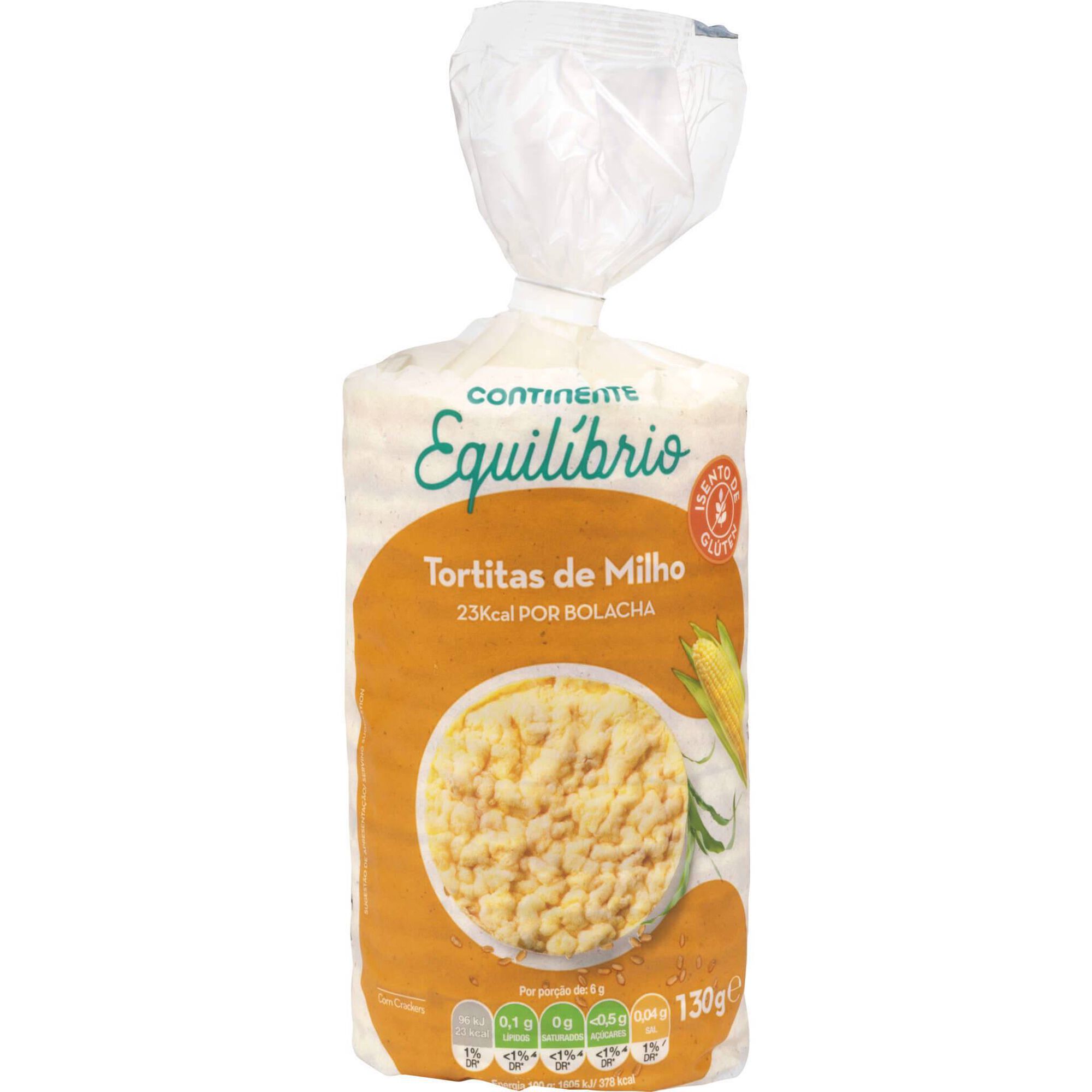 Tortitas de Milho com Sal sem Glúten