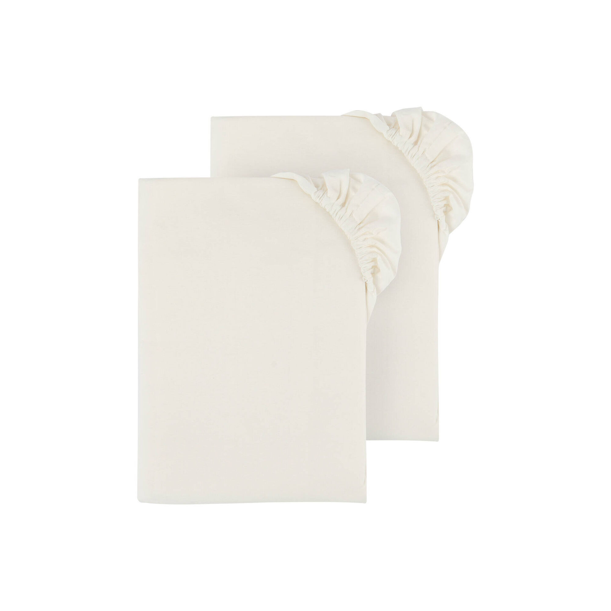 Conjunto 2 Lençóis Ajustáveis 60x120cm Branco